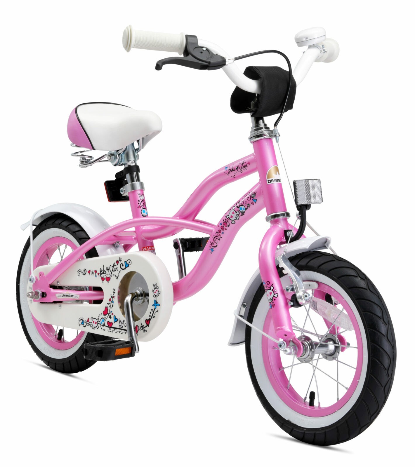 Controle Retoucheren Attent Bikestar, Cruiser kinderfiets, 12 inch, roze - Fietsdirect