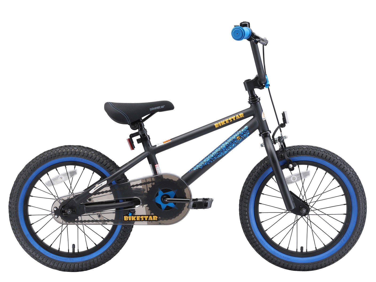 Bikestar kinderfiets BMX 16 inch zwart blauw Fietsdirect