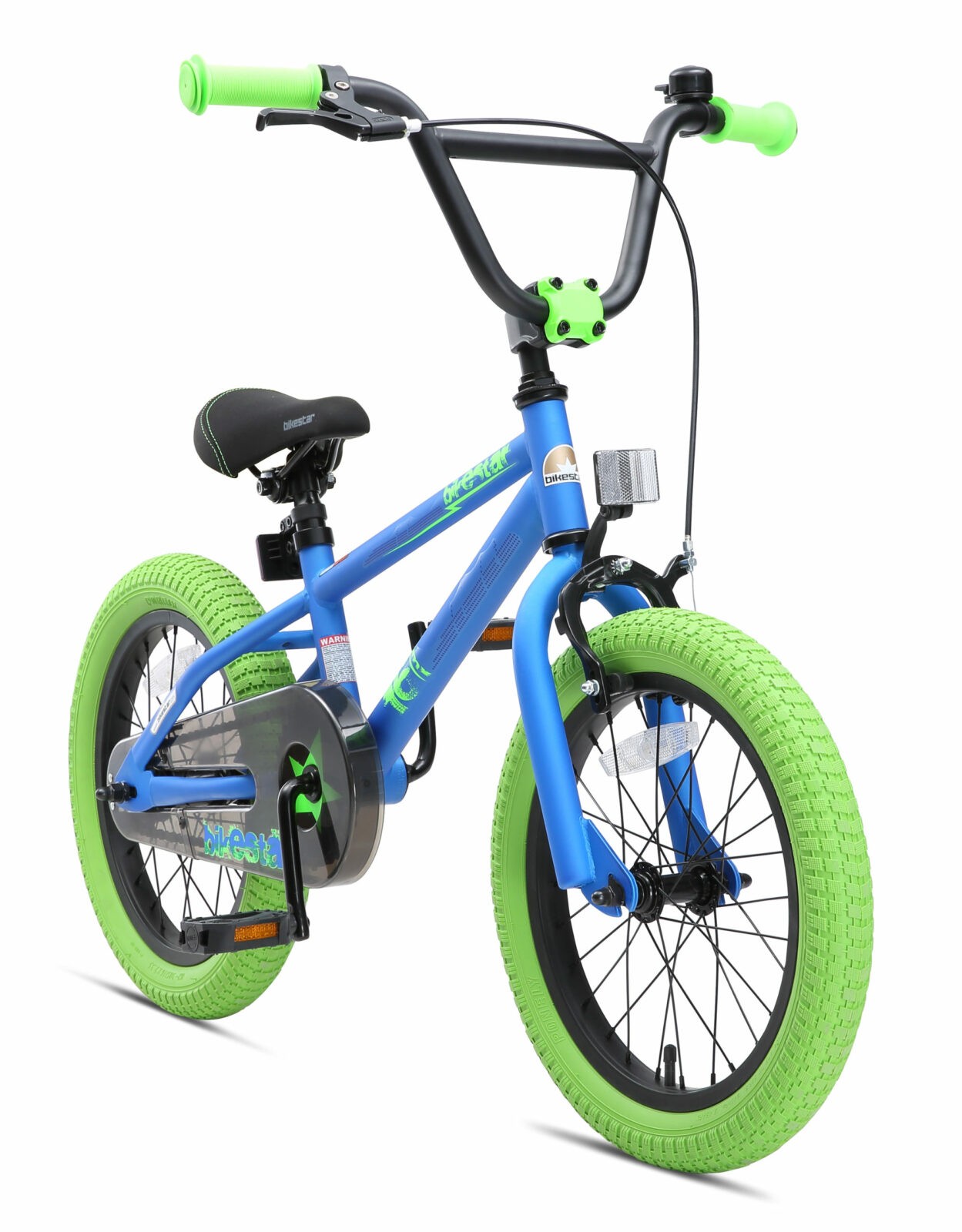 tegenkomen Aanbeveling versus Bikestar 16 inch BMX kinderfiets, blauw / groen - Fietsdirect