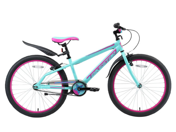 bikstar 24 inch urban jungle turquoise/paars