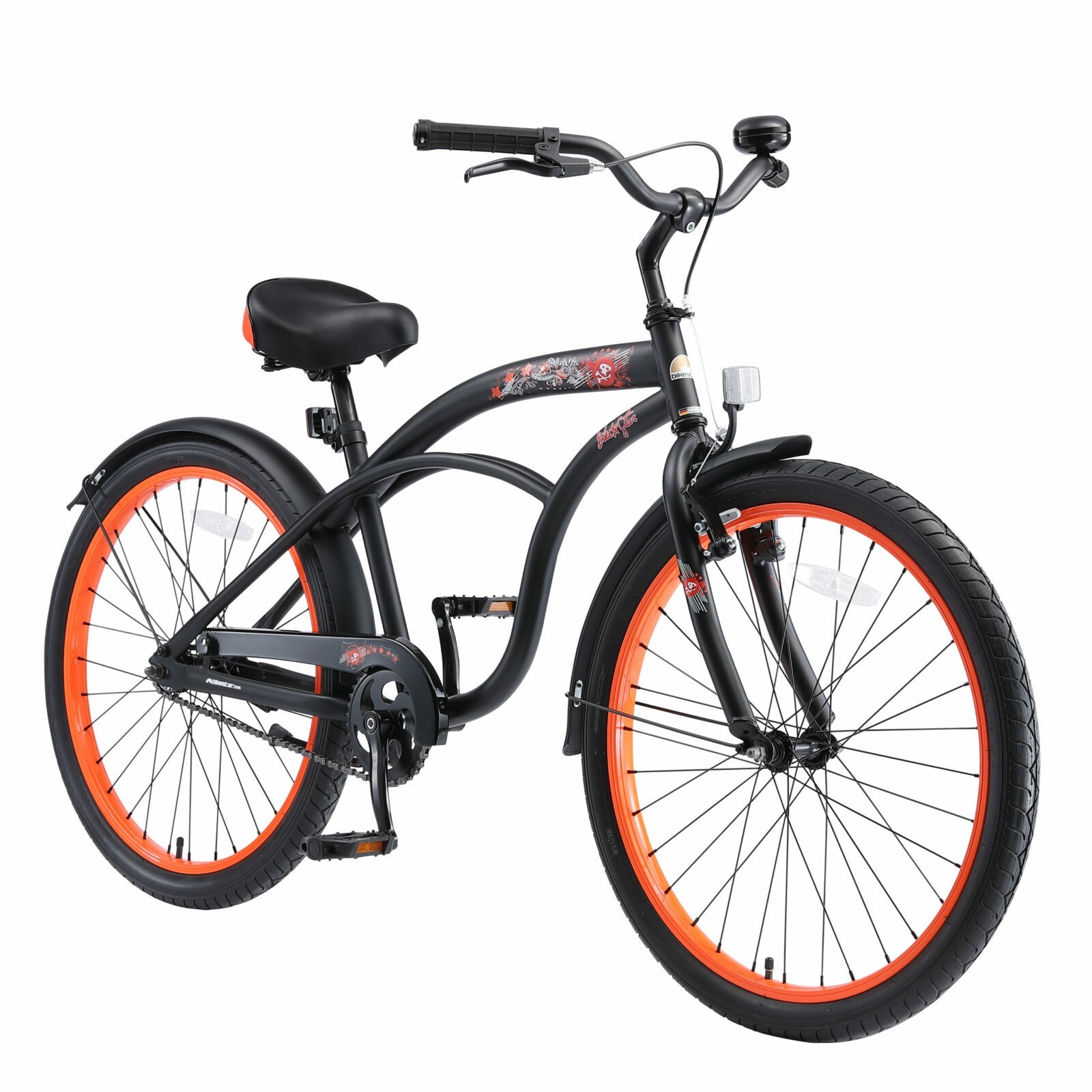 Ongeldig schermutseling ventilator Bikestar, Cruiser kinderfiets, 24 inch, zwart - Fietsdirect