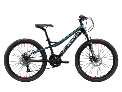 bikestar 24 inch MTB zwart/blauw