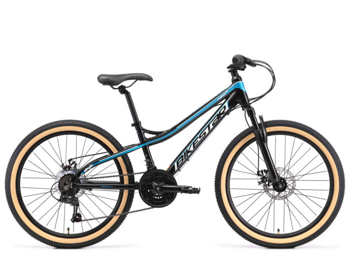 bikestar 24 inch MTB zwart/blauw