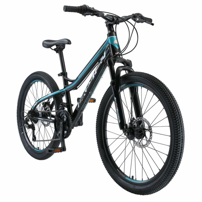 systeem Duur Steken Bikestar, hardtail MTB, 21 speed, 24 inch, zwart/blauw - Fietsdirect