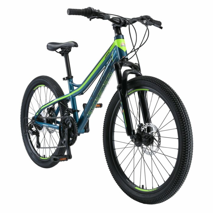 Bikestar, MTB, 21 speed, 24 inch, blauw/groen -