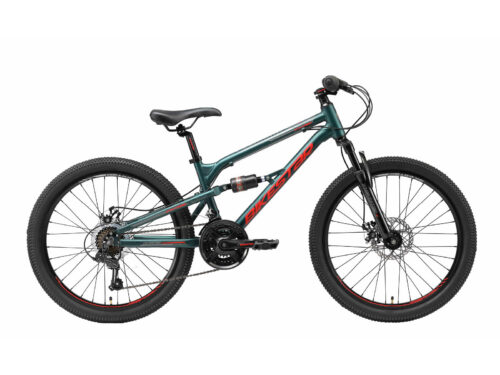 bikestar 24 inch MTB groen/rood