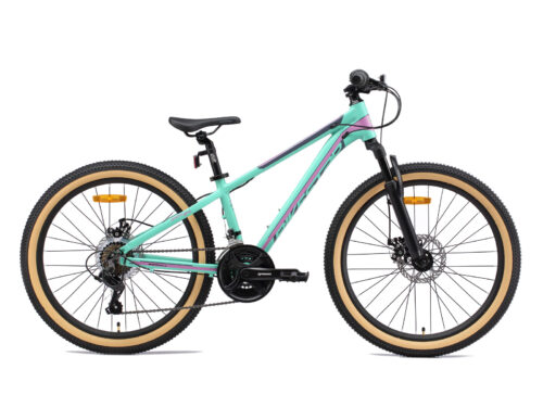 Bikestar kinderfiets 24 inch mountainbike mintgroen