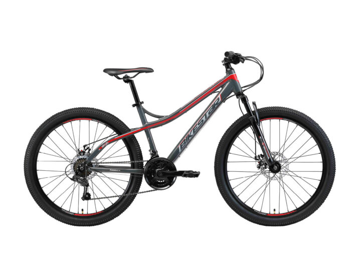 bikestar 26 inch MTB grijs/rood
