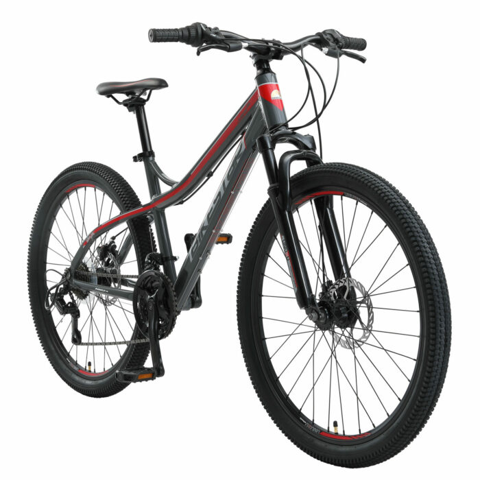 Bikestar, aluminium, 26 inch, 21 speed, grijs rood Fietsdirect