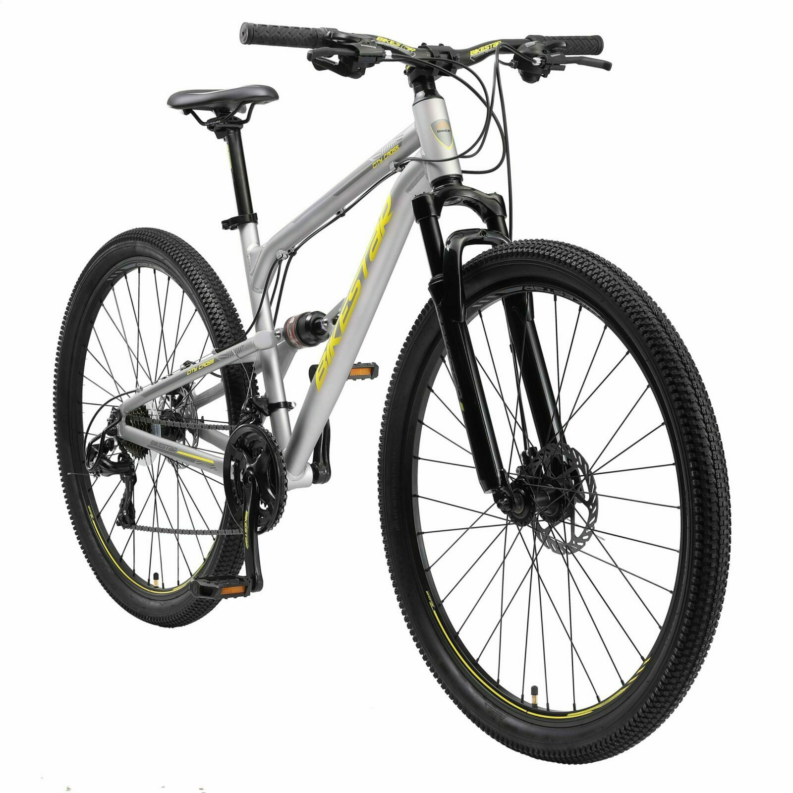 G Mooie jurk Machu Picchu Bikestar Fully MTB, 29 inch, Alu, 21 speed, grijs - Fietsdirect