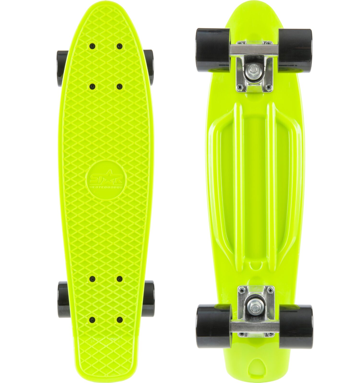 fonds onze snelweg STAR SKATEBOARDS Vintage Skateboard, Retro Cruiser 60mm, groen / zwart -  Fietsdirect