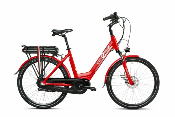 traagheid Mm Marine Elektrische damesfiets, middenmotor, Deville, 26 inch, N3, rood -  Fietsdirect