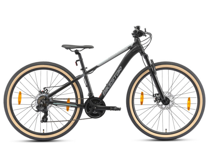 Bikestar Hardtail MTB Alu Sport S 27.5 Inch 21 Speed donkergrijs