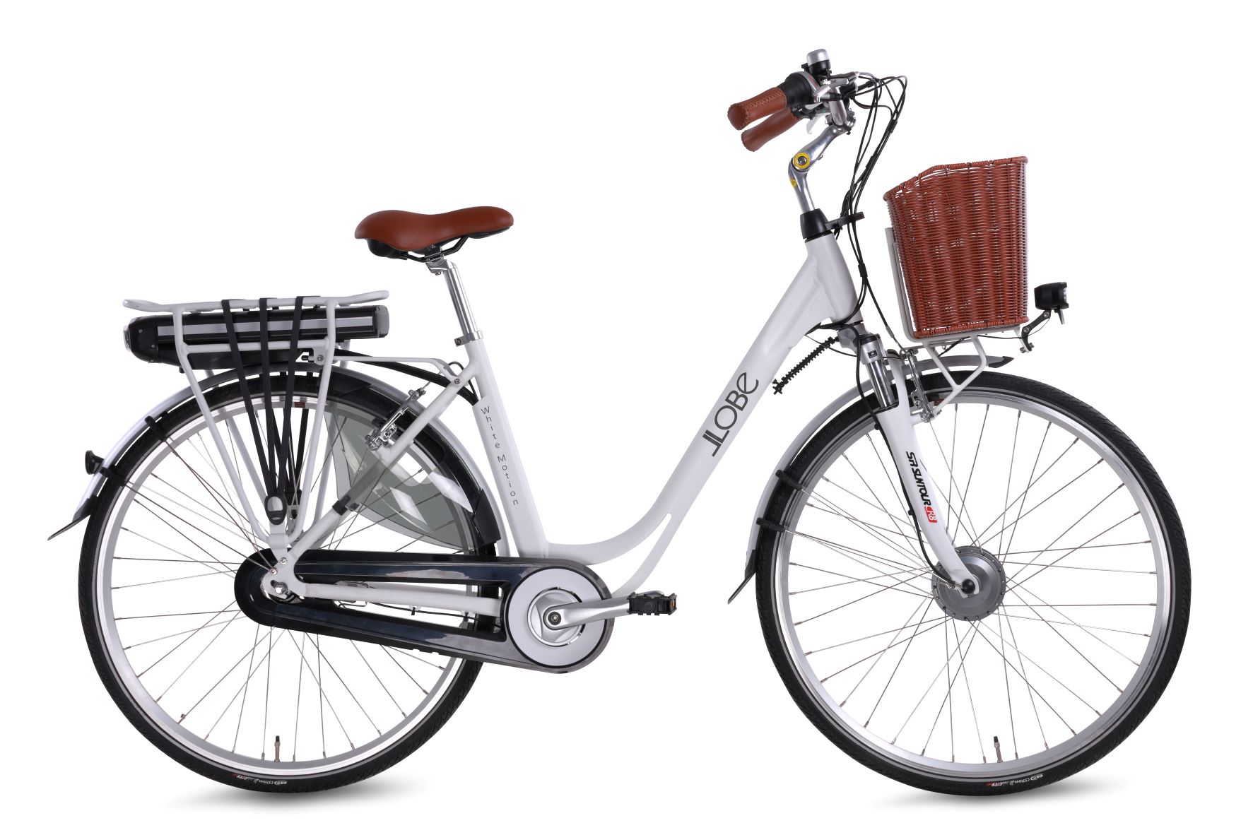 huiswerk vergeten serie Elektrische damesfiets, met mand, White Motion 3.0, Nxs 7, 13Ah, wit -  Fietsdirect