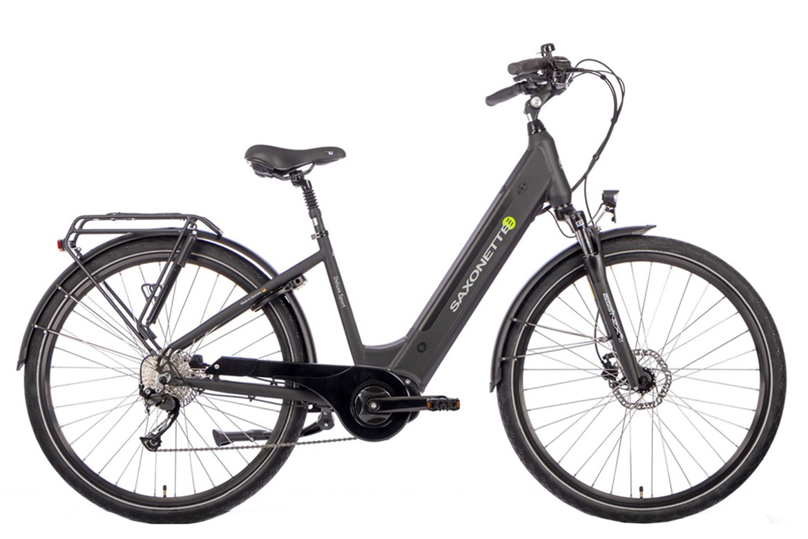 Graveren Verlaten Slechthorend Elektrische damesfiets, Deluxe Sport, MM, 45 cm, 9 sp, matzwart -  Fietsdirect