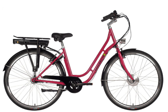 elektrische damesfiets 7 versnellingen Fashion Plus 2.0 rood