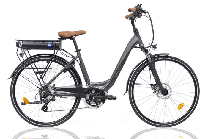 elektrische damesfiets jovial im middenmotor grijs