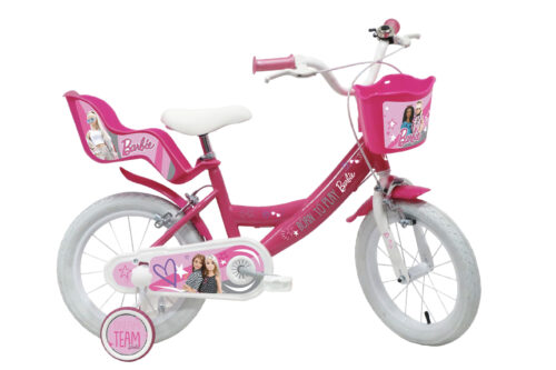 Barbie kinderfiets luchtbanden mandje poppenzitje