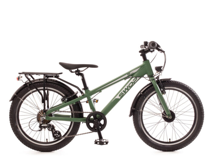 mountainbike kinderfiets 7 versnellingen SWOP groen