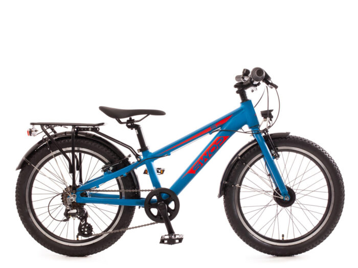 mountainbike kinderfiets 7 versnellingen SWOP blauw