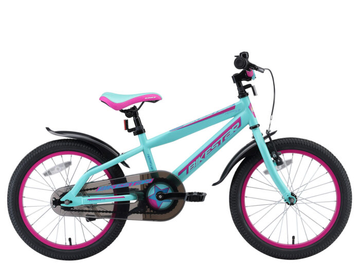 Bikestar Urban Jungle kinderfiets 18 inch turquoise roze