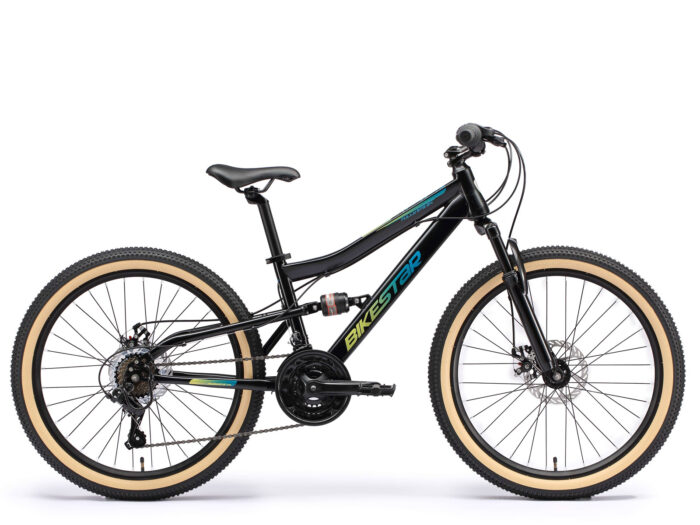 BI 24 MF XO BKPL fully mtb kinderfiets zwart bikestar