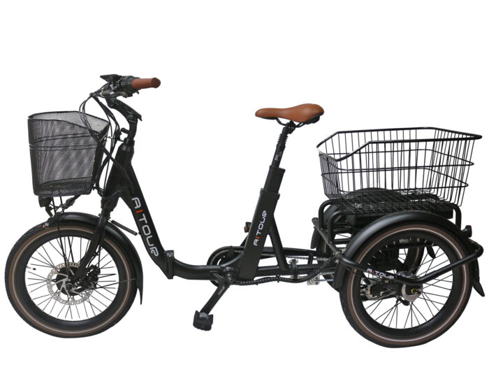 Aitour Trike mini e-bike vouwfiets zwart