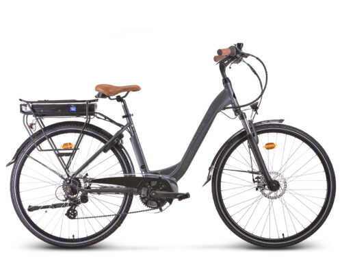 Urban E600 FUN elektrische fiets midmotor grijs