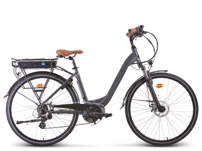 Urban E600 FUN elektrische fiets midmotor grijs
