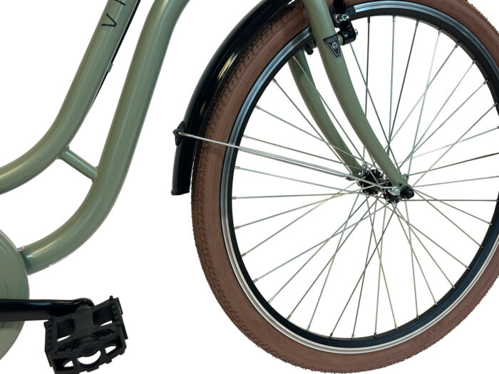 Vintage voorwiel groen