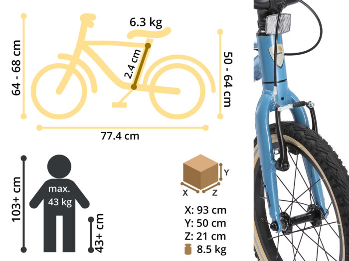 BI 16 LW BLUE afmeting