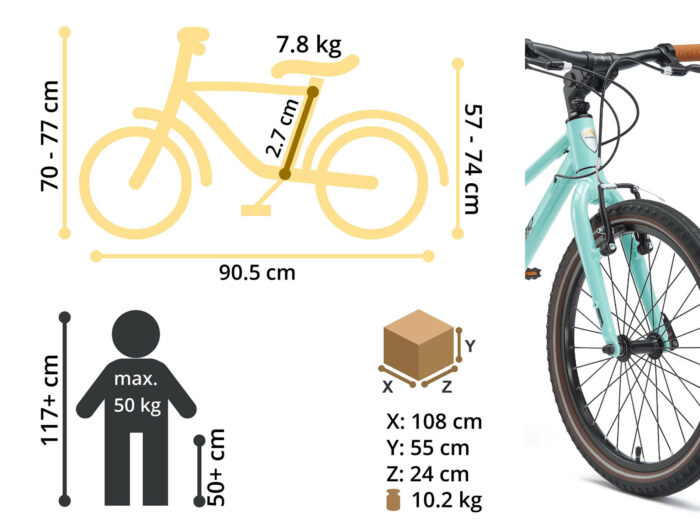 Bike star 20 mint afmetingen