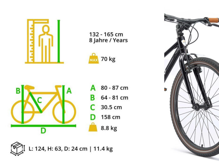 Bike star 24 black afmetingen
