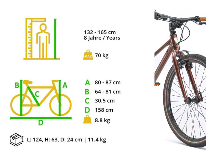 Bike star 24 copper afmetingen