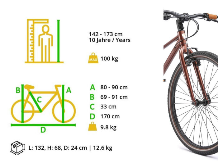 Bike star 26 copper afmetingen