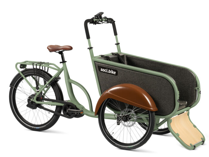 Compact groen schuin voor klep open