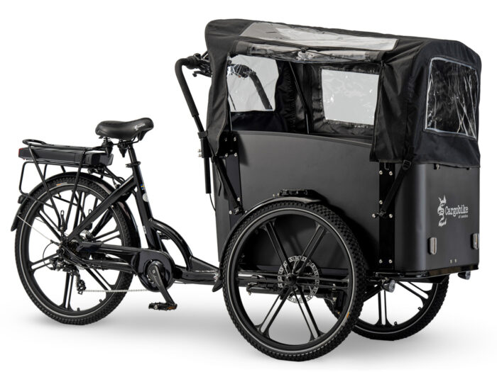Cargobike Flex schuin met huif web