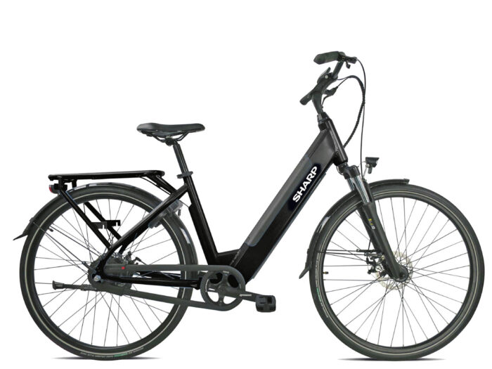 Sharp automatic ebike elektrische fiets zwart ED06 black