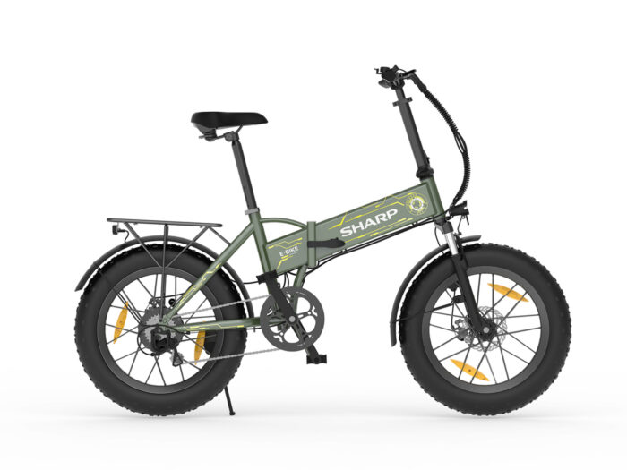 Sharp Bilbao elektrische vouwfiets fat urban 10.2 Ah geelgroen