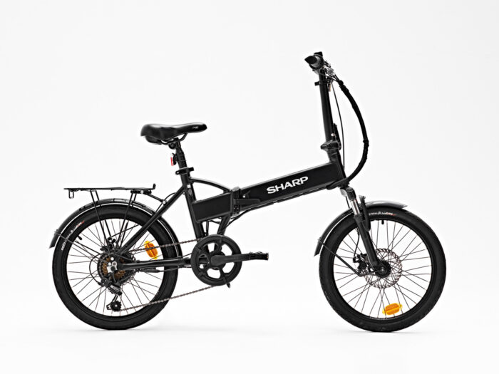 Sharp Folding elektrische vouwfiets 20 inch zwart