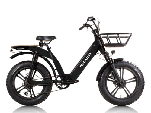 Sharp Lipari elektrische fatbike transporter zwart