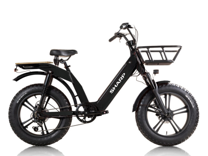 Sharp Lipari elektrische fatbike transporter zwart