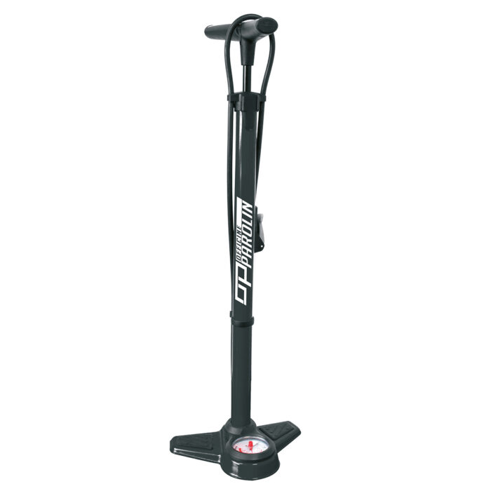 6636 stalen fietspomp manometer zwart