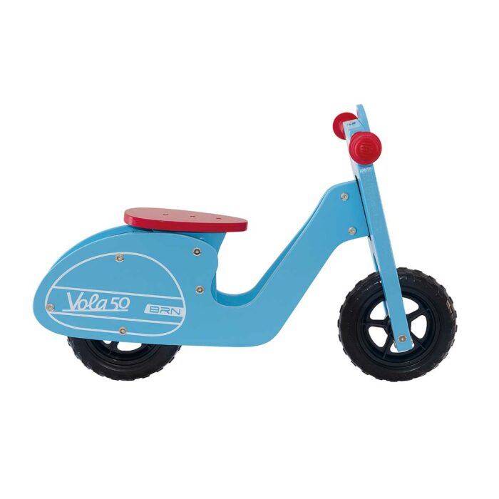 BI37A Vola 50 houten loopfiets blauw