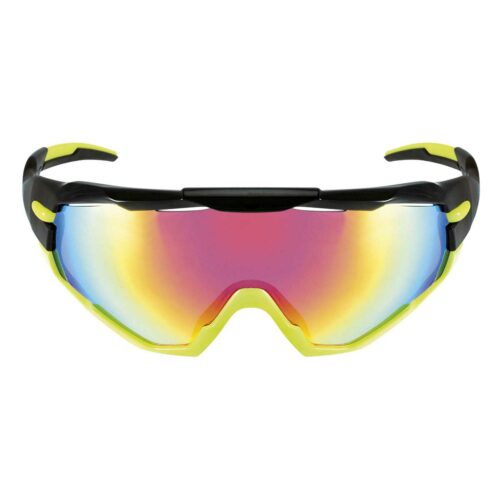 OC30G BRN RX01 fietsbril met 3 kleuren glazen, zwart/geel