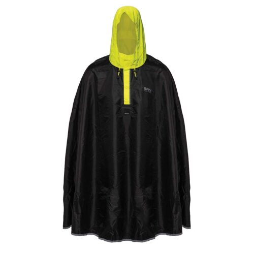 PON04NS BRN poncho zwart geel reflectie S/M