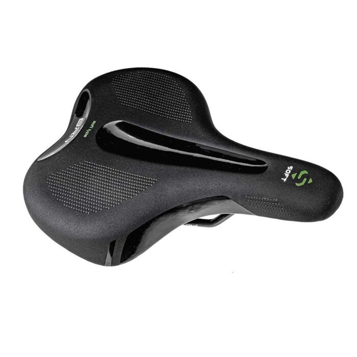 SE355D BRN Soft foam dames zadel zwart
