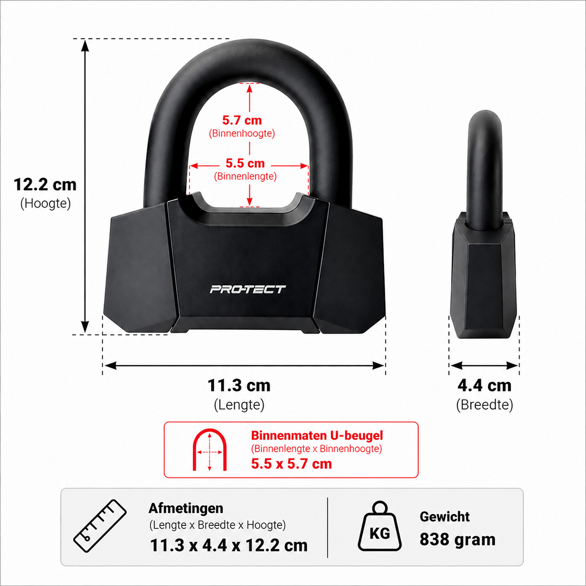 Schijfremslot / hangslot Curun ART 4 - Afbeelding 3