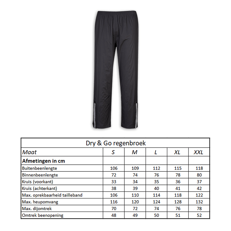Regenbroek Dry & Go S - Afbeelding 3