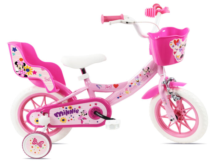 kinderfiets MINNIE 12 inch 1 versnelling roze